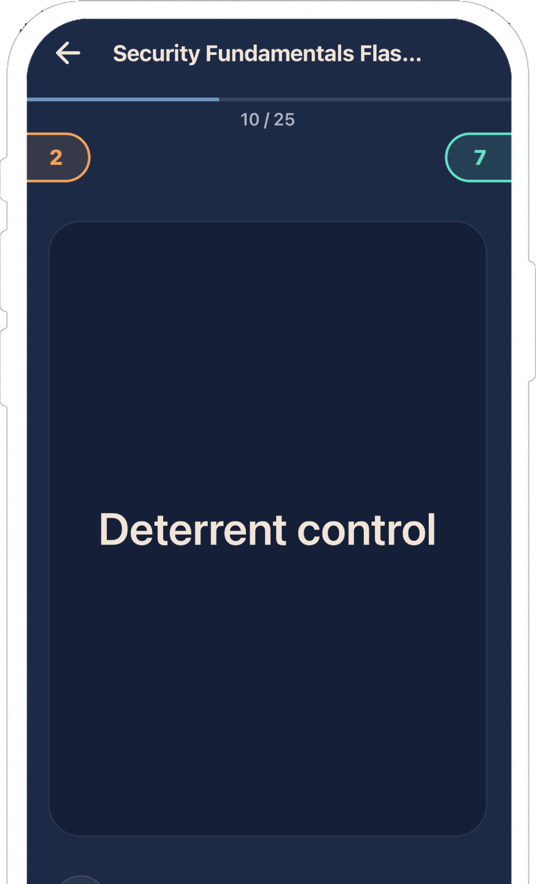 Security+ flashcards screenshot